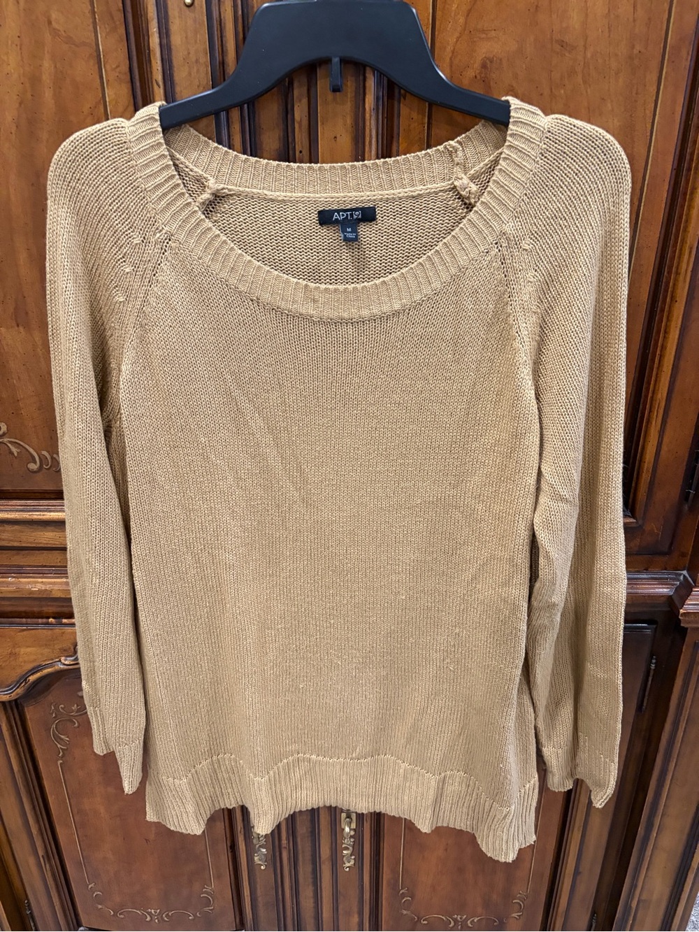 Apt. 9 Women's Camel Scoop Neck Knit Sweater